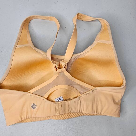 Athleta Women's Advance Bra B-G Size 32D Sunset Orange & Oxidized Yellow Active - Picture 6 of 9